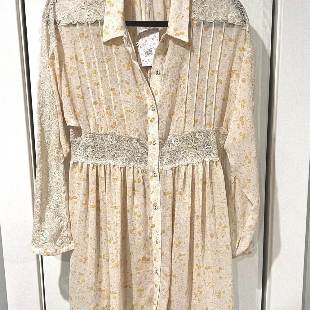 NWT Free People Sheer Romance Minidress (Size S)